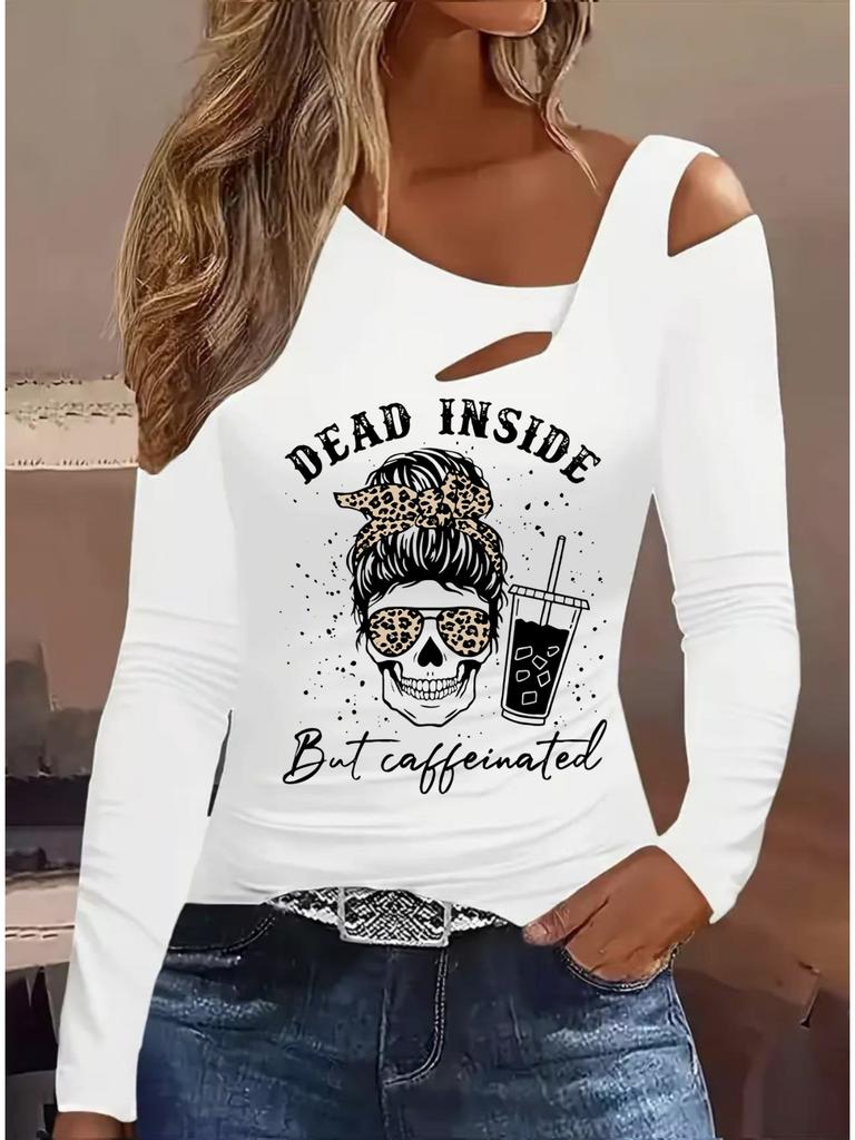 Fashion Painting Blouses Long Sleeved T Shirts Casual Skirt Tops