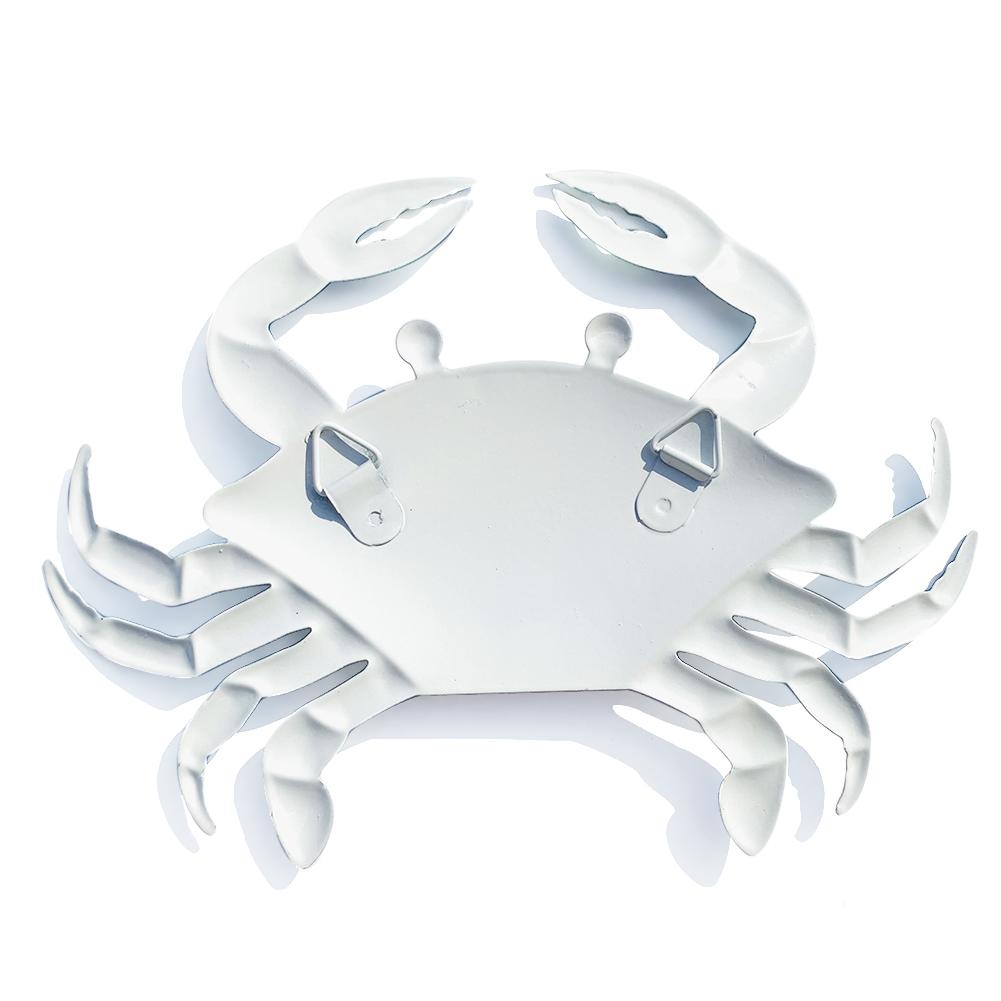 Cute Cartoon Painting Crab Halobios Wrought Metal Wall Hanging Ornament Baby Room Dangle Wind Chime Pendant Garden Balcony Decor