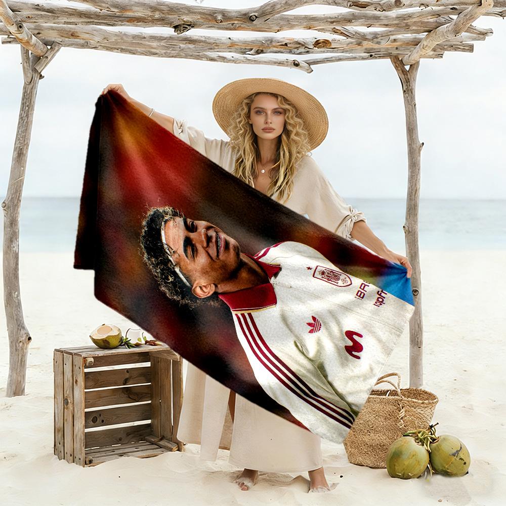 Yamal Spain's Soccer Stars Beach Towel Quick-Dry Soft Microfiber Comfortable Lightweight