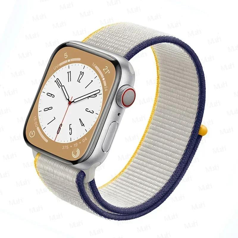Нейлоновый ремешок-петля для ремешков Apple Watch 46 мм 44 мм 40 мм 45 мм 41 мм 42 мм Спортивный браслет iwatch Ultra 2 49 мм Серии 10 9 8 se 7 6 5 4 Ремешок