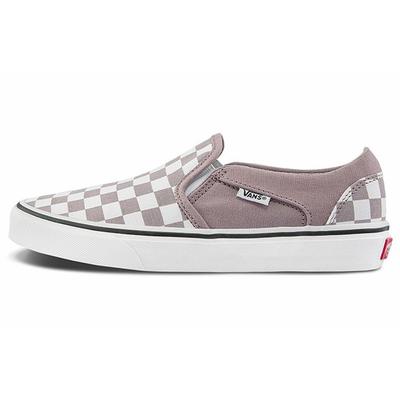 Asher Клетчатые Повседневные Низкие Кеды для Скейтбординга Женские Кроссовки Серые Белые VN0A45JMA2R