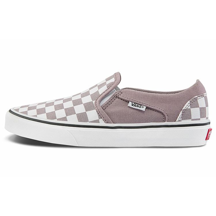 Vans Asher Checkerboard Casual Low-Top Skate Shoes Women Sneakers Gray White VN0A45JMA2R