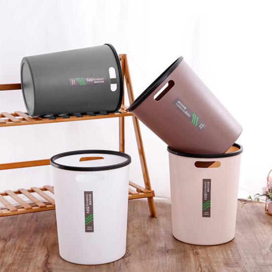 Мусорное ведро Современный стиль Большая вместимость Широкое отверстие Ударопрочное с компрессионным кольцом Поддерживает порядок Гладкая поверхность Бытовое Большое Мусорное Ведро для Дома