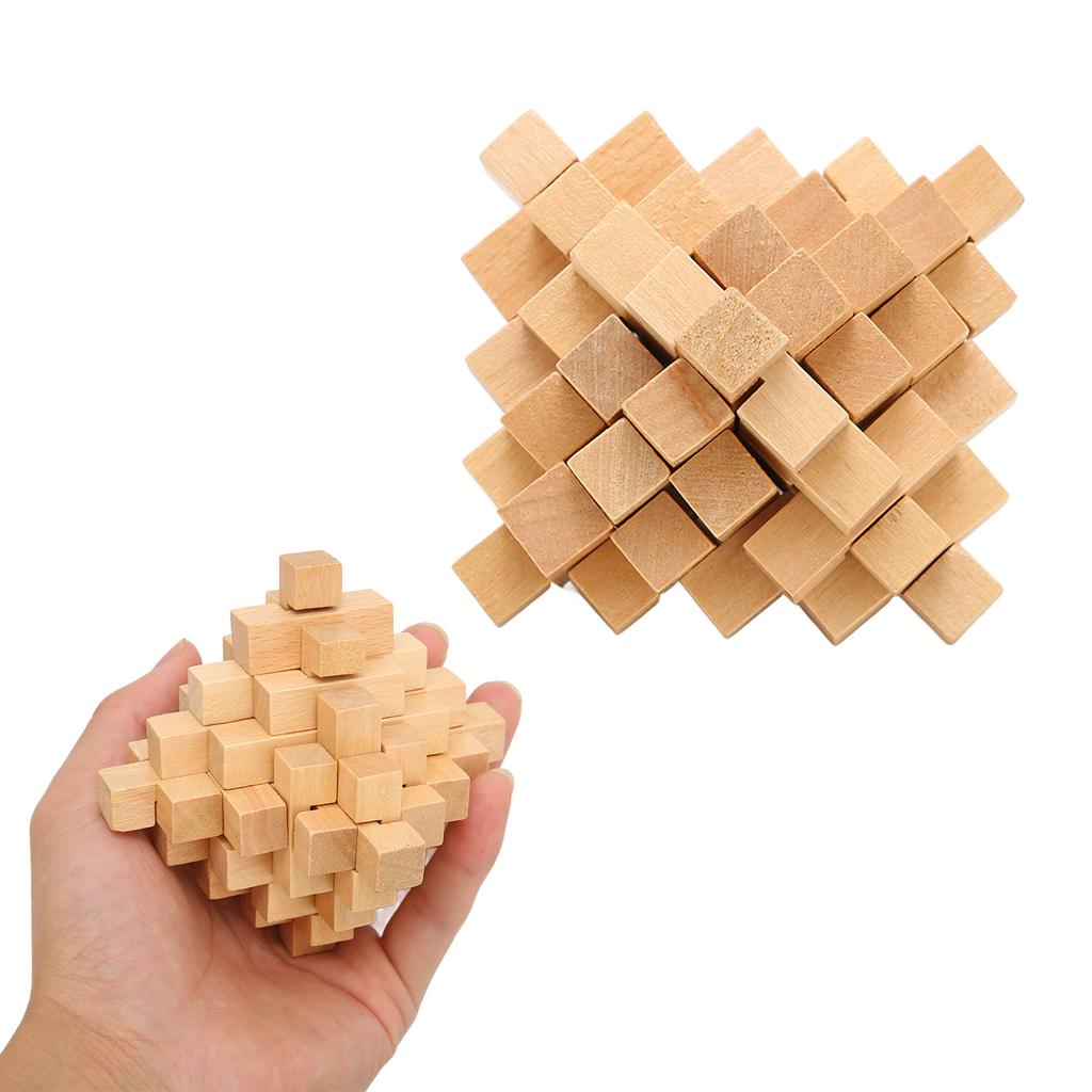 Intelligent Wooden Brain Puzzle Teaser Prevent Alzheimer s Disease Educational Puzzle Lock Toy