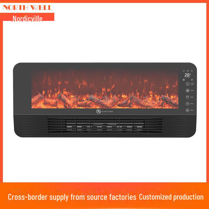 Настенный электрический камин с имитацией пламени для рабочего стола и небольших помещений