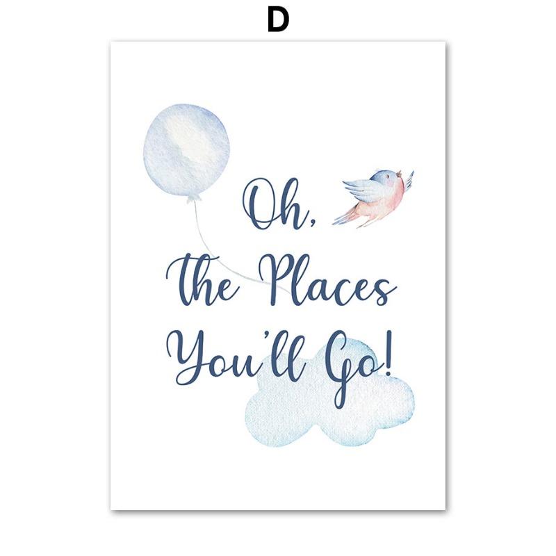 Зебра Жираф Лев Медведь Самолет Приключение Детская Настенная Живопись на Холсте Скандинавский Постер Картинки Декор Комнаты для Мальчика