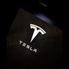 ZQEZ5 For Tesla Model Y 3 S X Car Door LED Logo Projector puddle lights HD Welcome Light 3D Laser Ghost Shadow Light Model 3