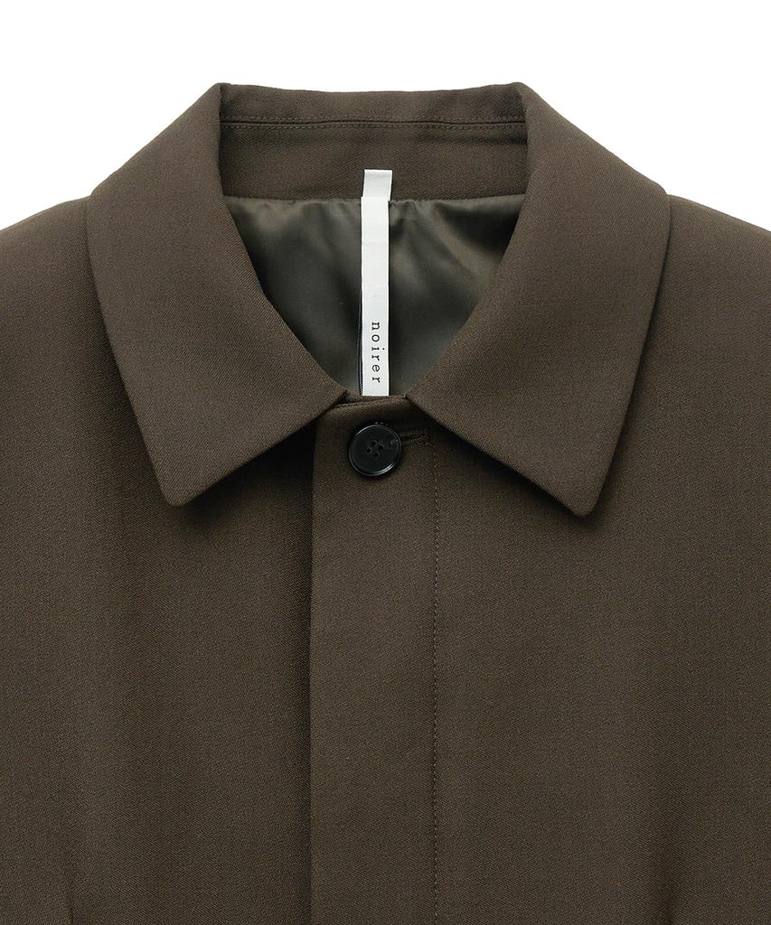 Noirer Lux Wool Belted Crop Jacket (Brown)