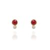 AUGUST ALICE Cerise Blanche Crystal & Pearl Earrings