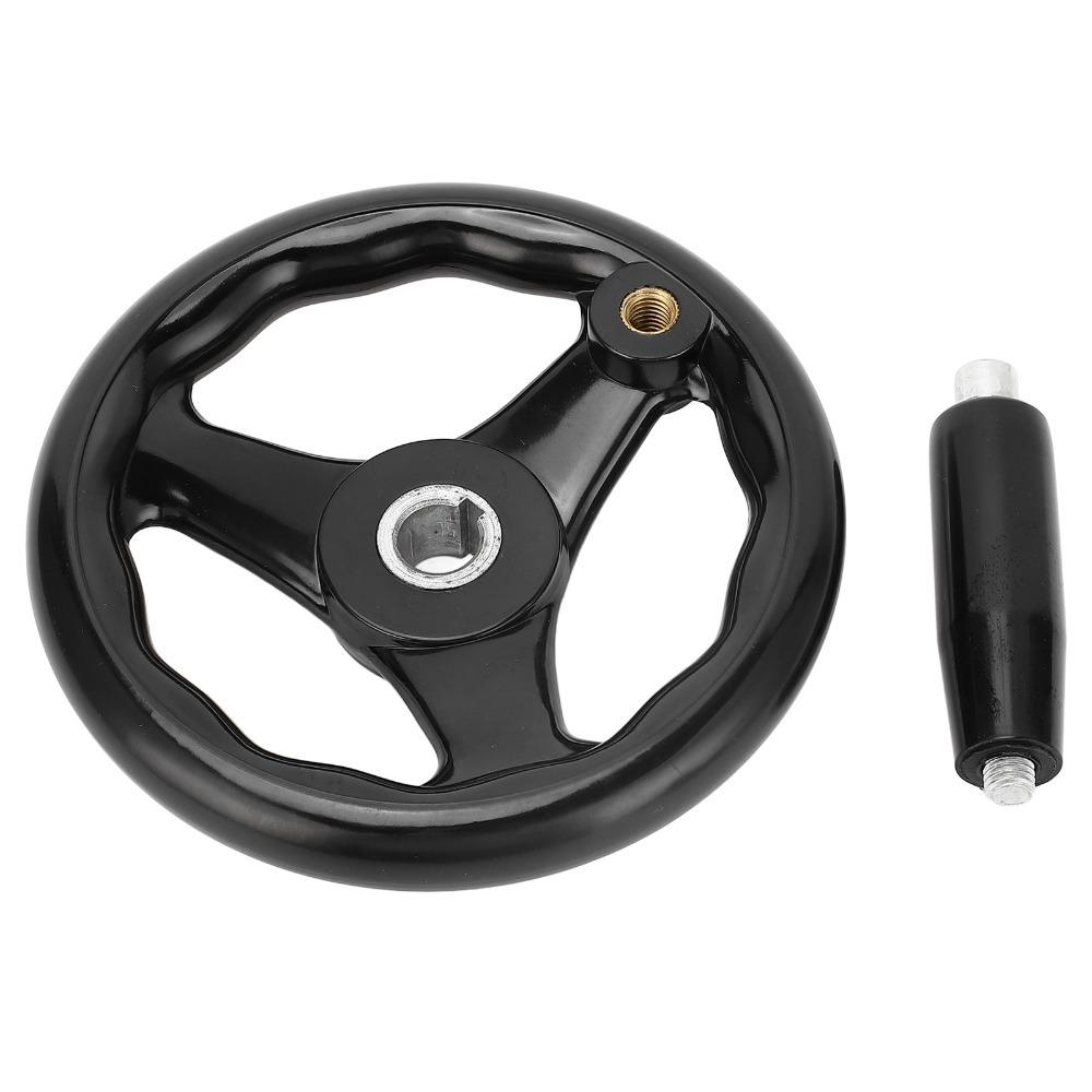 16mm Hole Diameter Lathe Hand Wheel 0.63 x 6.3in Hand Wheel Durable Universal Handwheel Grinders