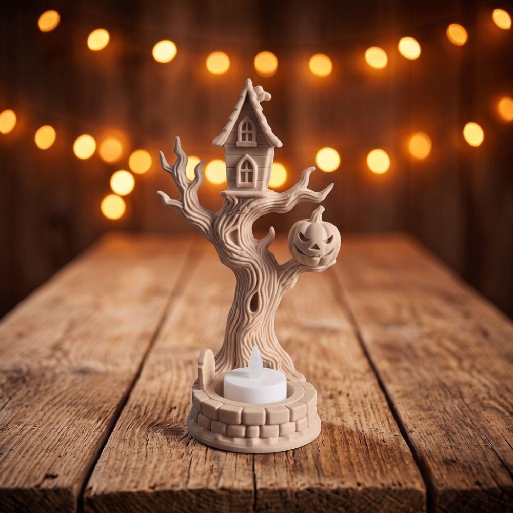 3D Printing Pumpkin Branch Candlestick Retro Desk Ornaments Branch House Candle Holder Centerpiece