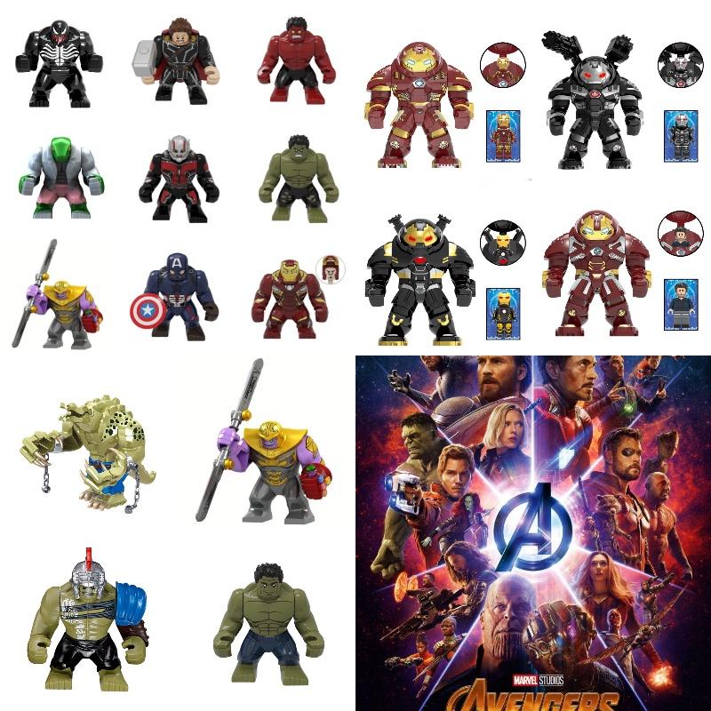 Набор экшн-фигурок супергероев Pg Коллекция для взрослых Включает Железного Человека Халка Тора Капитана Америку Грута АБС-пластик Высота 8 см