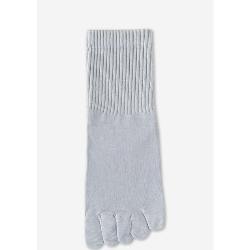 Женские весенние носки с пятью пальцами, однотонные влагопоглощающие хлопковые носки средней длины, бесшовно сшитые, не скатывающиеся, с разделением пальцев