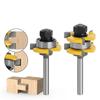 Milling Cutters Router Bit Tongue & Groove 3 Teeth T-shape for Wood Milling Cutter Set Woodworking Power 6mm 1/4inch 8mm 12mm 1/2inch Shank