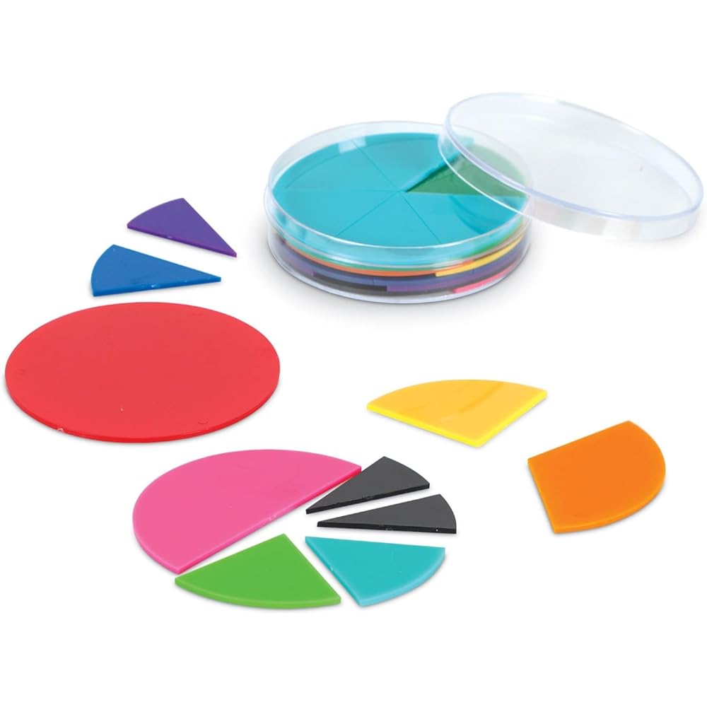 Learning Resources Rainbow Fraction Circles Math Manipulatives Educational Toy for Kids