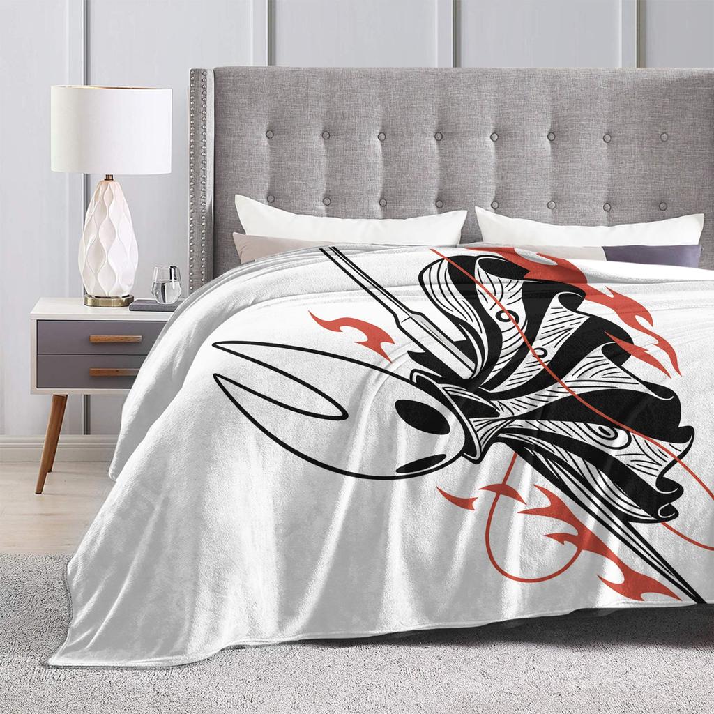 Warm BlanketsBoy Girl Picnic Hollow Knight Silksong Bedding Throws  Flannel Bedspread For Bedroom Street Trend Sofa Bed Cover