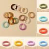 Fashion Korean Style Transparent Acrylic Round Ring Minimalist Resin Geometric Unisex Colorful Marble Pattern Vintage Jewelry