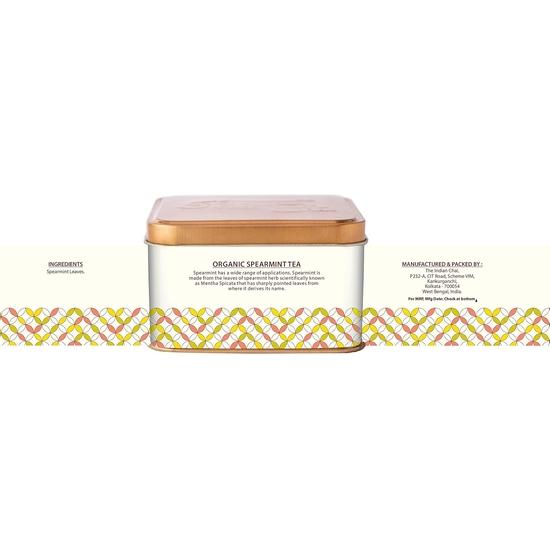 Индийский чай – Органический чай со спелой мятой 15 пирамидальных чайных пакетиков, Помогает при гормональном дисбалансе и росте волос на лице