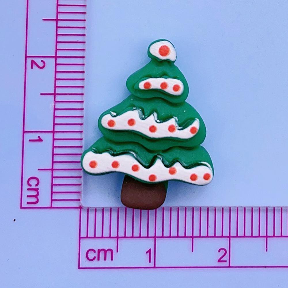 Cartoon Christmas Bell Resin Accessories Diy Cream Glue Hairpin Mobile Phone Case Shoe Buckle Christmas Tree Decoration