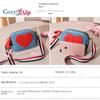 Cozy Up Color Contrast Heart-shaped Camera Phone Bag for Women's Long Casual Diagonal Cross Bag
