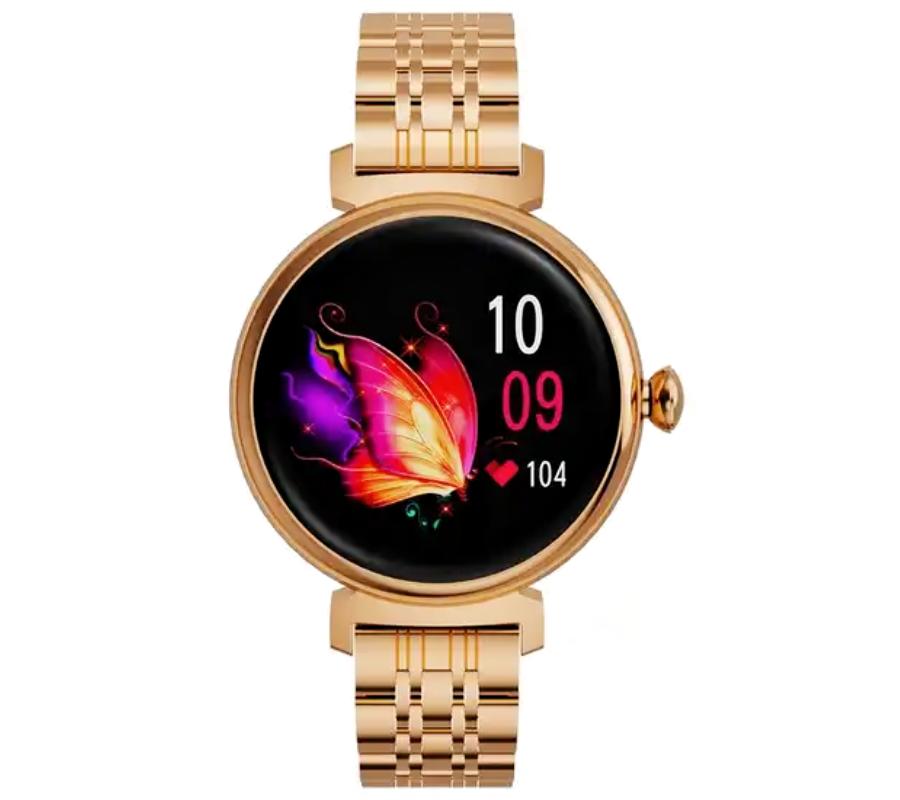 Smartwatch Rubicon Rncf21 Różowe Złoto+ Różowy Pasek