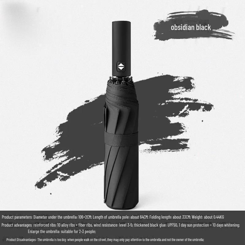 Женский автоматический складной зонт от солнца и дождя с защитой от УФ-лучей и логотипом