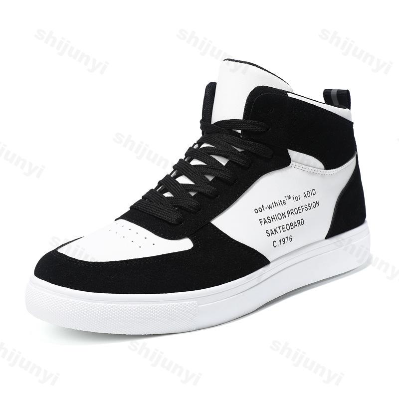 Мужская обувь для скейтбординга Удобные Осенние 2025 Новые Кроссовки с высоким верхом Повседневная спортивная обувь Мужская уличная кожаная обувь для ходьбы