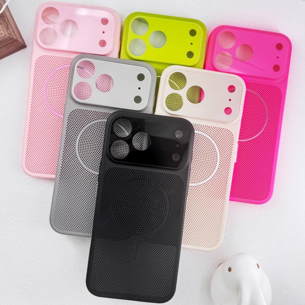 Heat Dissipation Mesh For Magsafe Phone Case For iPhone 17 Air 16 15 14 Plus 13 12 Pro Max Wireless Charge Magnetic Cover