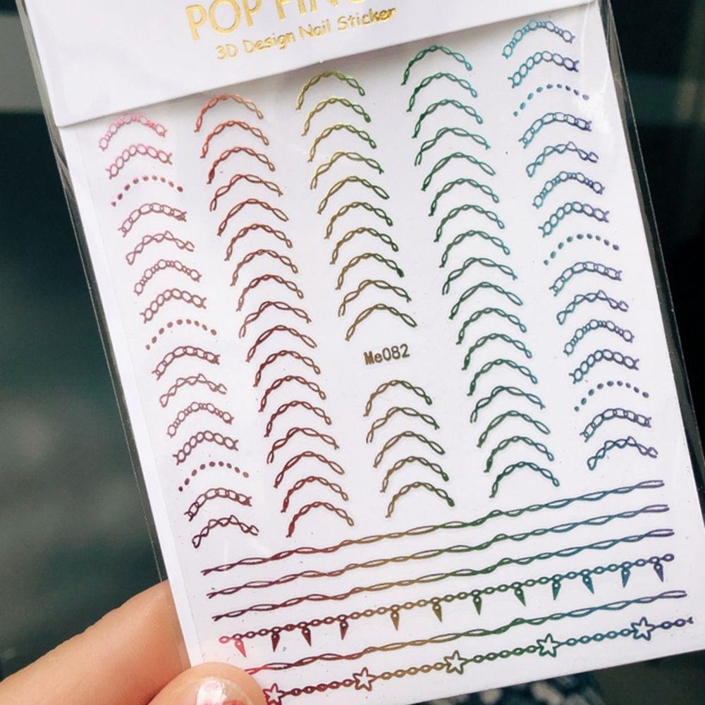 Маникюрные аксессуары, полосатая лента, кривые слайдеры для ногтей, 3D наклейки для ногтей, полосатые линии, наклейки для ногтей