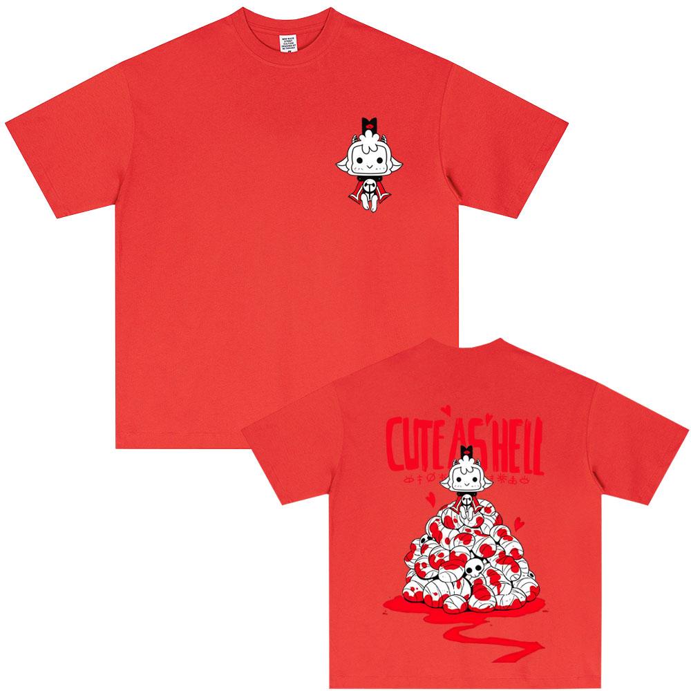 Game Cult of The Lamb Graphic Tshirt Unisex Women Otaku Lover Short Sleeve Tshirts Unisex Casual High Quality Soft Cotton Tshirt