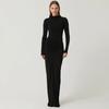 Fashion Style Ins New Arrival Fashion Sexy Elegant Cinched Slimming Long Dress Sexy High Waist Crimp Long Sleeves Dress