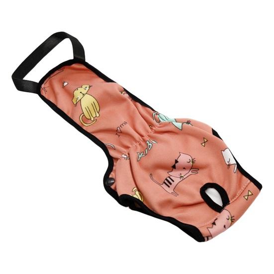 Менструальные штаны для домашних животных, многоразовые водонепроницаемые трусы с подгузниками для собак, женские гигиенические трусы с мультяшным узором, шорты с кнопкой