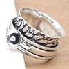 Серебряное кольцо-спиннер для женщин, четыре кольца-спиннера, серебряное ювелирное кольцо "6,5"