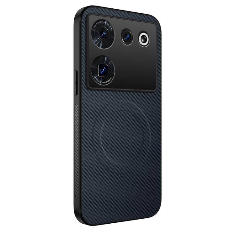 TQ Series Magnetic Carbon Fiber Texture PC Hybrid TPU Phone Case For ZTE nubia Z50