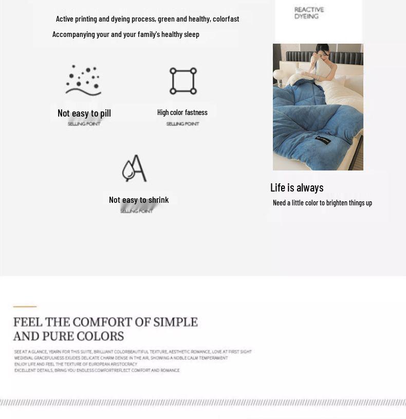 Теплый зимний стеганый одеяло из шерсти ягненка и набор с плюшевым пододеяльником - Уютное флисовое одеяло для общежитий и одиночных комнат