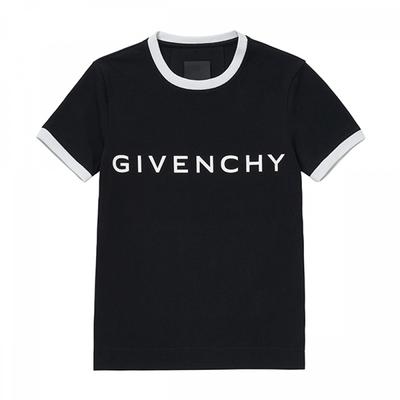 Givenchy Bw70bf3yac 004 Архетип Принт Логотипа Облегающий Джерси Женский S Короткий Рукав Футболка