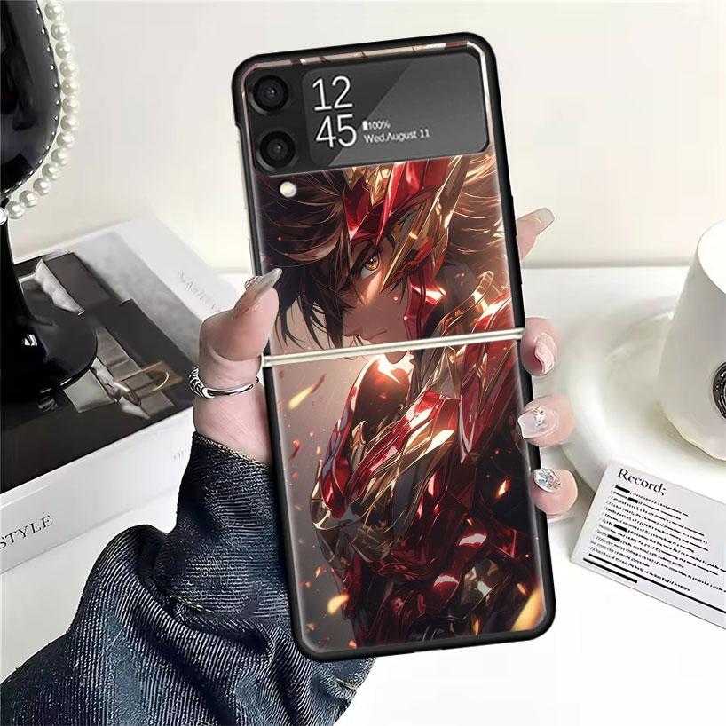 Saint Seiya Cool Cases For Samsung Galaxy Z Flip 4 5 6 7 3 Z Flip7 Flip6 Flip4 Flip5 Flip3 5G Hard Shockproof Fundas Cover