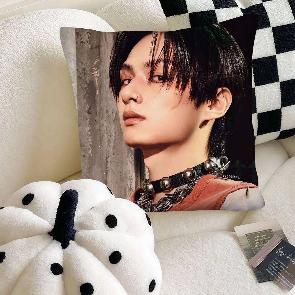 Чехол для подушки Kpop Junhui Wen Квадратная подушка Спальня Диван Подушка для отдыха и комфорта Автомобиль Домашний декор