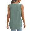 GMXIA Spring Summer V-neck Vest Sleeveless Hole Jacquard Top Casual Vest Women