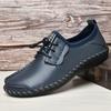 Классические мужские лоферы Кожаные мужские уличные туфли Дышащие Повседневные мужские Удобные для ходьбы и пеших прогулок Слипоны Деловые формальные туфли