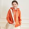 Bailuyu Women's Autumn/Winter Fleece-Lined Hooded Sweatshirt with Heart Embroidery