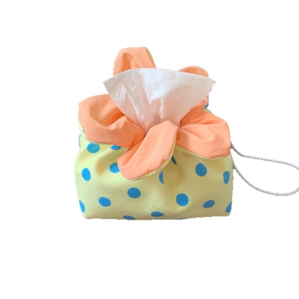 Multipurpose Drawstring Tissue Box Lightweight Portable Tissue Pouch Tissue Storage Bag Office