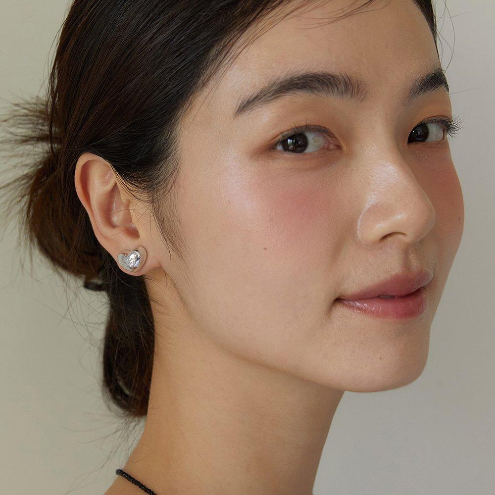 (Серебро 925) Серьги Большое Сердце Ec3021