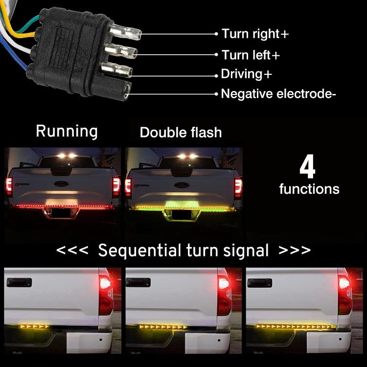 Пикап светодиодный фонарь задней двери автомобиля с сигналом заднего хода, предупреждение о парковке, задний фонарь, автоматический указатель поворота для пикапа, внедорожника 12 В 24 В