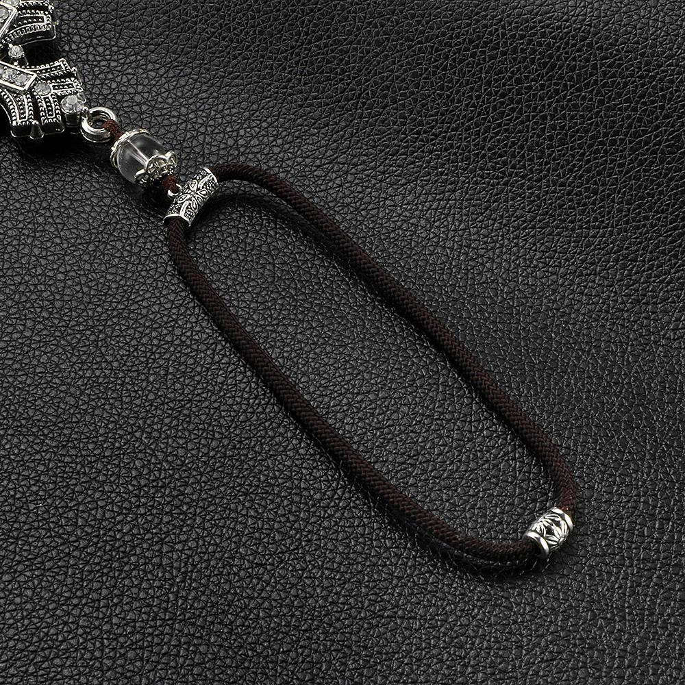 Metal And Crystal Diamond Cross Jesus Christian Car Rear View Mirror Car Pendant Hanging Car Accessories Automobiles Decoration