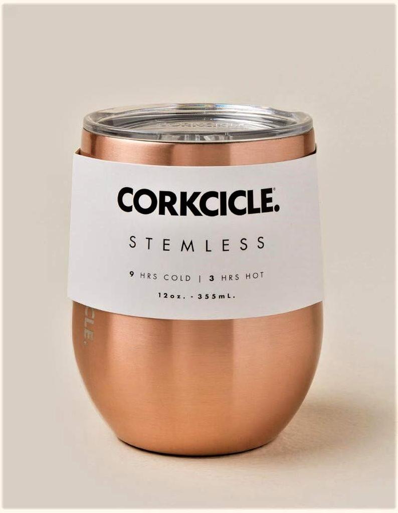 Кружка-стакан без ножки CORKCICLE 2312, термостакан без ножки, с защитой от холода, розовый кварц [CORKCICLE] 12 унций/355 мл (МЕДЬ)