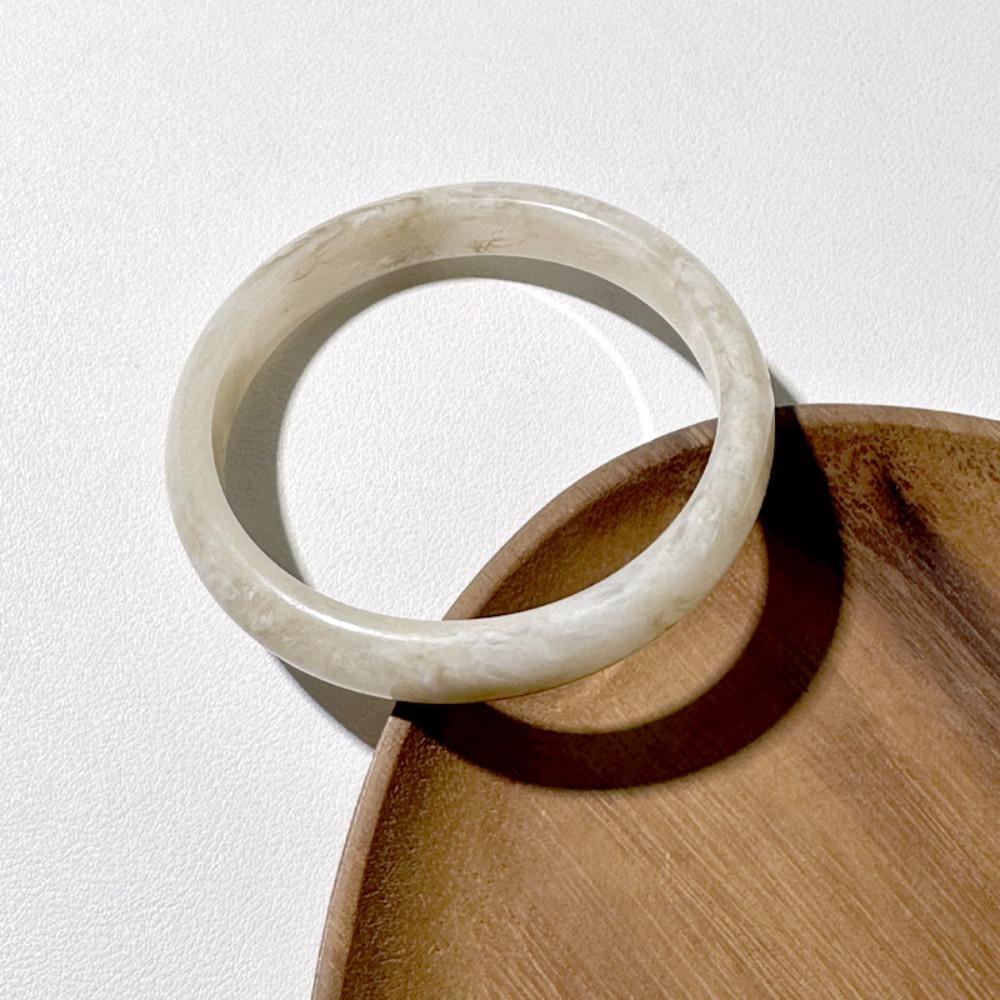 Circular Resin Bangle Bohemian Retro Hand Ring Cute Circular Geometric Bracelet Spring Summer