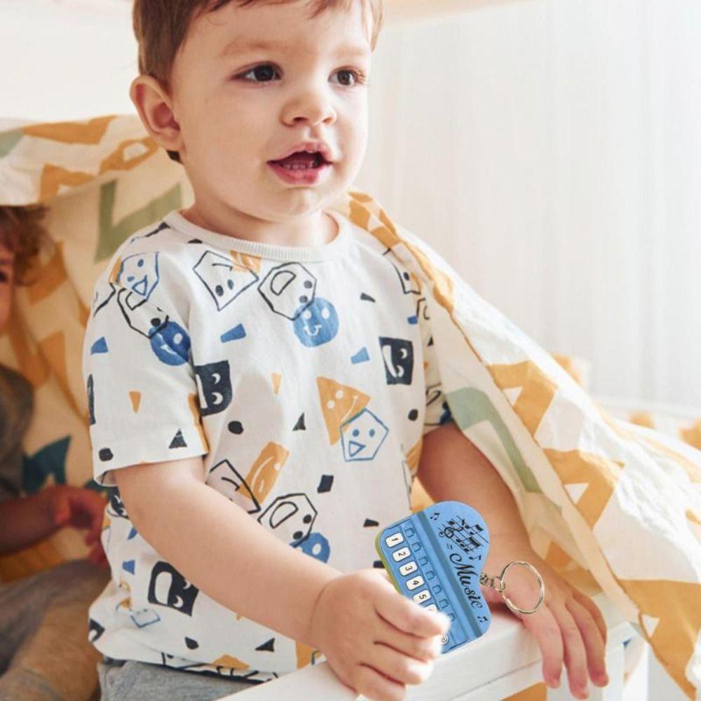 Working Finger Piano Electronic Organ Pendant Luminous Piano Keyring Interactive Keychain Women