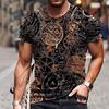 Men's T Shirt Tee Shirt Tee Graphic Tribal Crew Neck A B C D E 3D Print Plus Size Casual Daily Short Sleeve Clothing