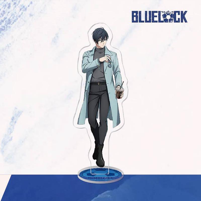 Модель подставки с синим замком, брелок для ключей Isagi Yoichi Bachira Meguru Kira Ryosuke Chigiri Hyoma, украшение для стоящего знака